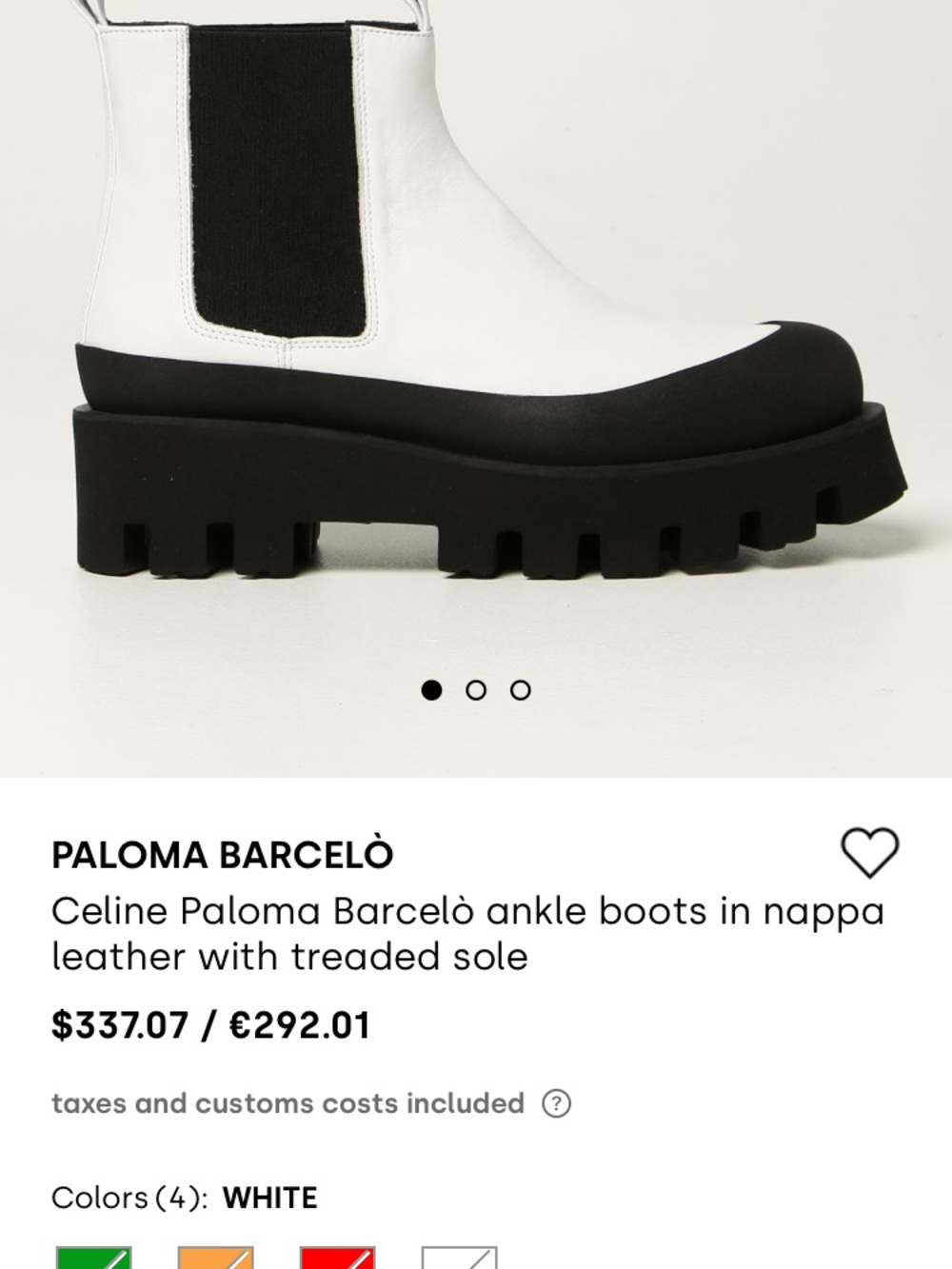 Paloma Barceló "Charlotta" Platform Chelsea Boots Like New